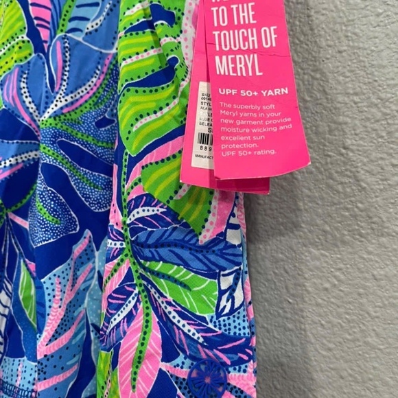 NWOT Lilly Pulitzer Luxletic Aila Skort Blue Grotto Beleaf in Yourself - Picture 4 of 4